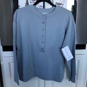 NWT Balance Henley sweatshirt Athleta blue small.